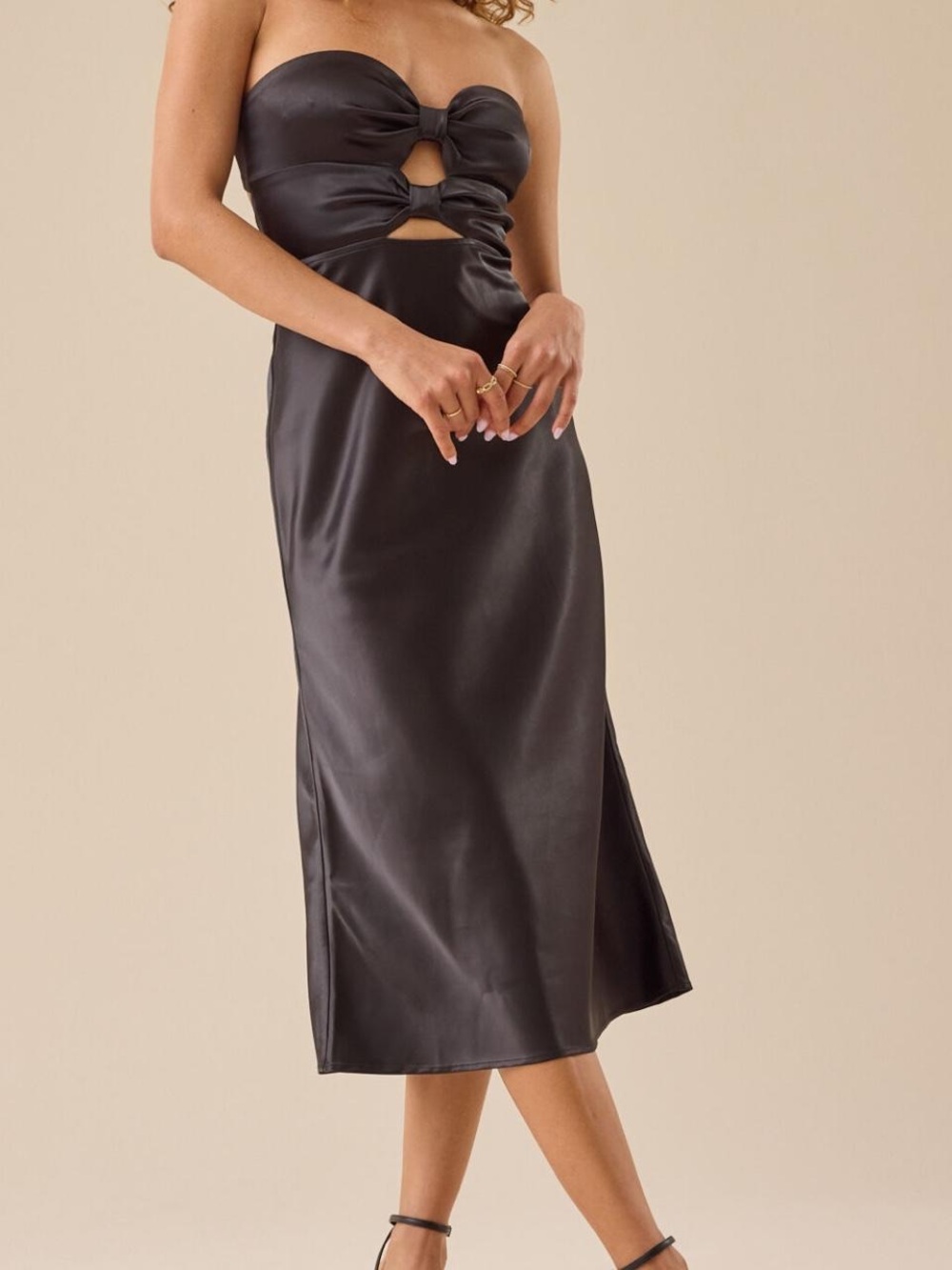 NEW Altard State Satin Cutout Midi Dress